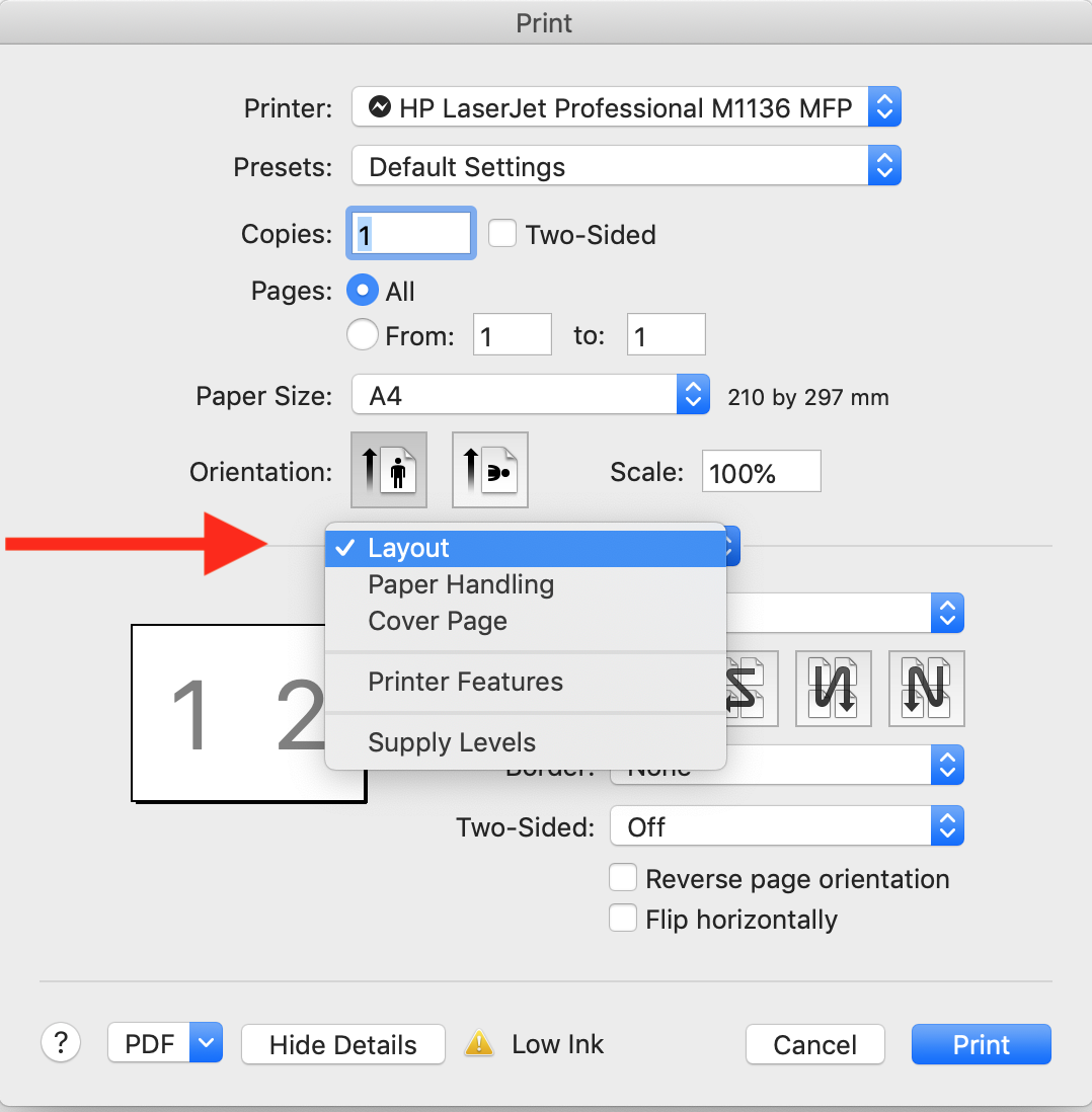 Choosing a layout