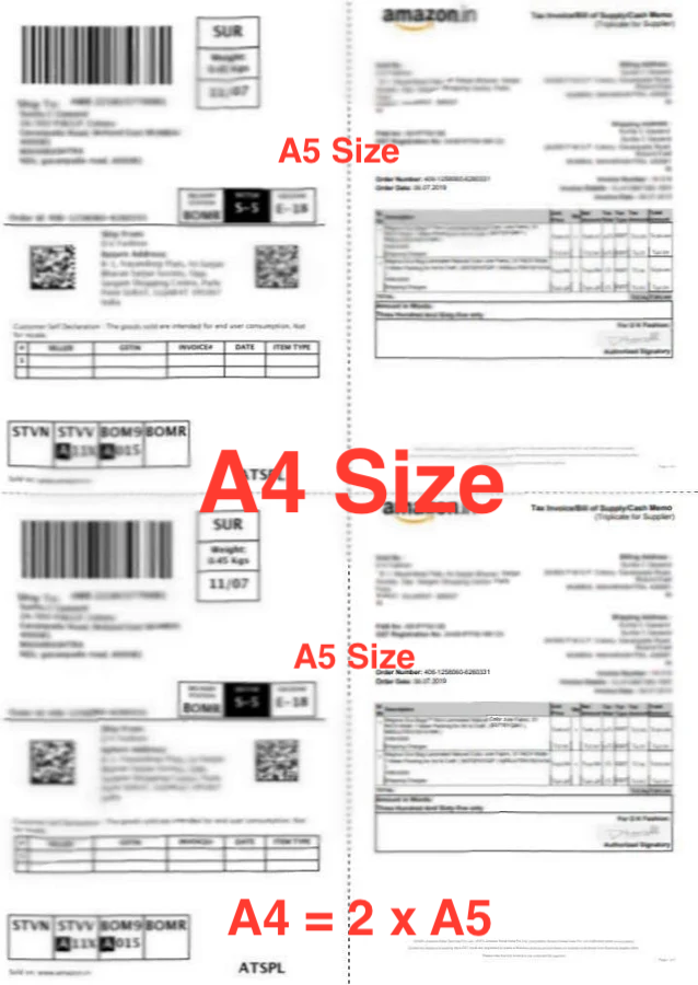 Sample PutForShare shipping label showing buyer address, order ID, tracking number, and a scannable barcode